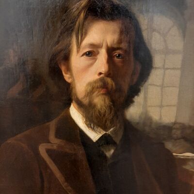 Abbildung: Anton von Werner (1843-1915): Selbstbildnis. Sammlung St&auml;dtisches Museum Viadrina. Foto: Tim S. M&uuml;ller